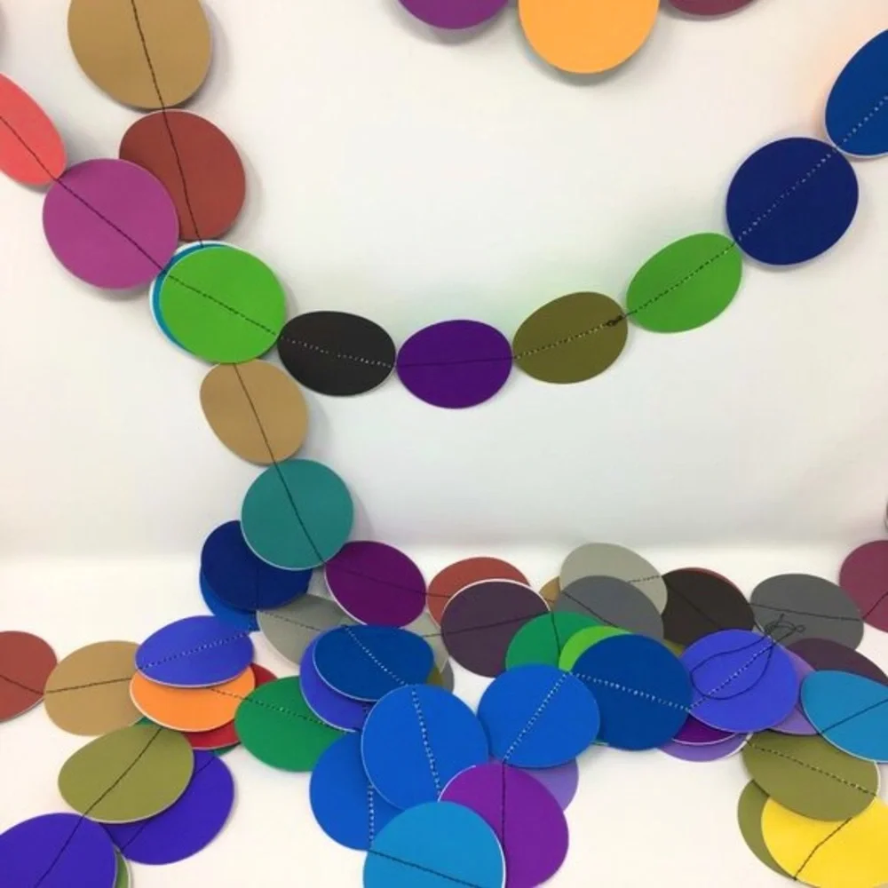 Multi-Colored Color-Aid Paper Large Round Circle Party Extra Long Garland
